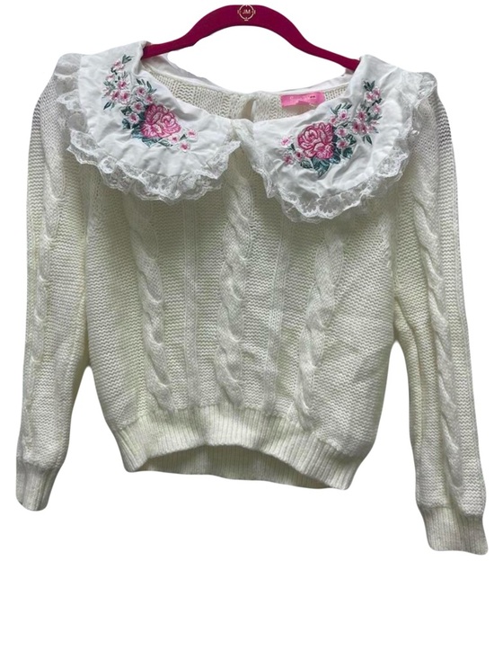 Sugar Thrillz Sweaters - Sugar Thrillz Women's Cream and White Jumper size XL